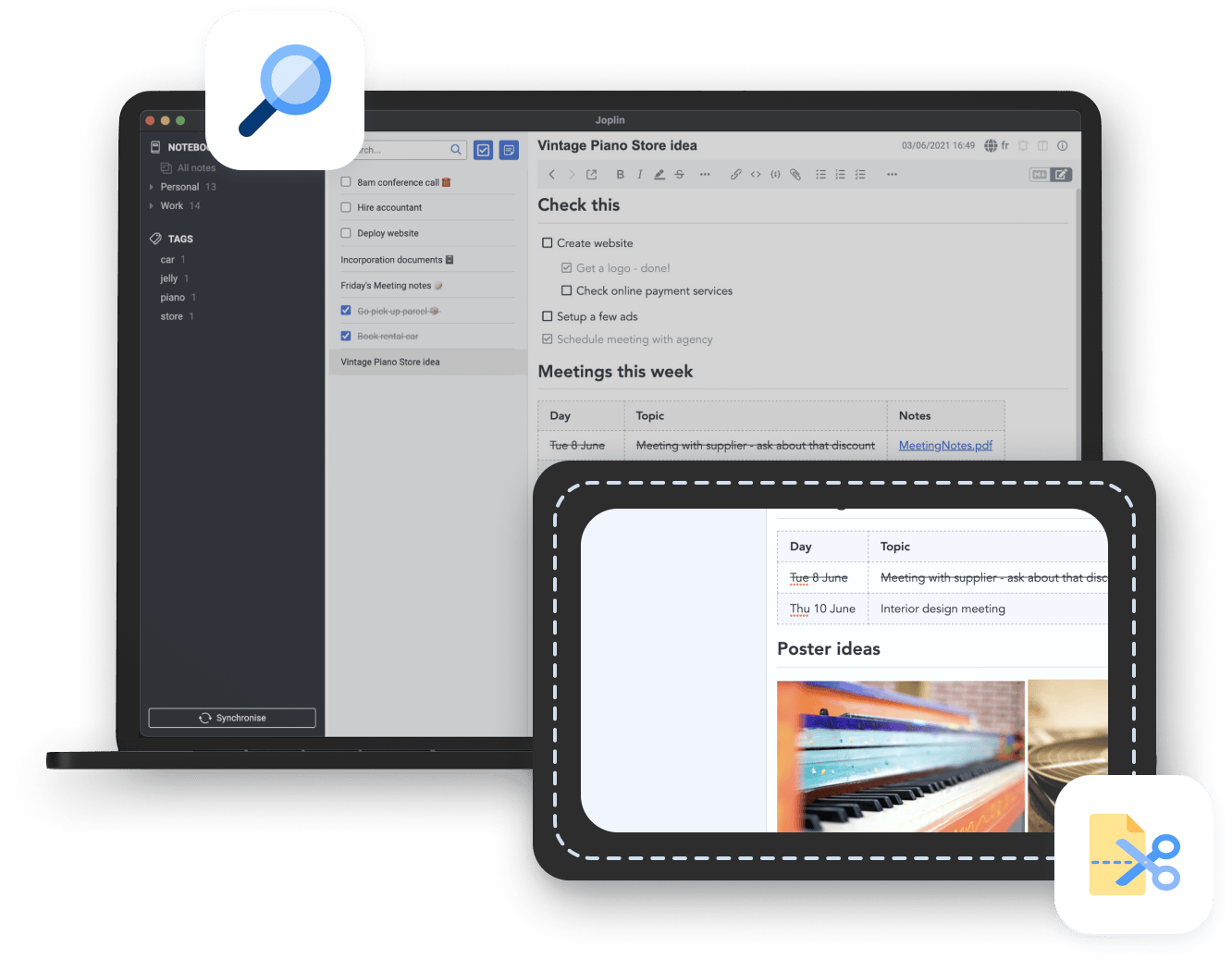 cross platform sync encrypted notes