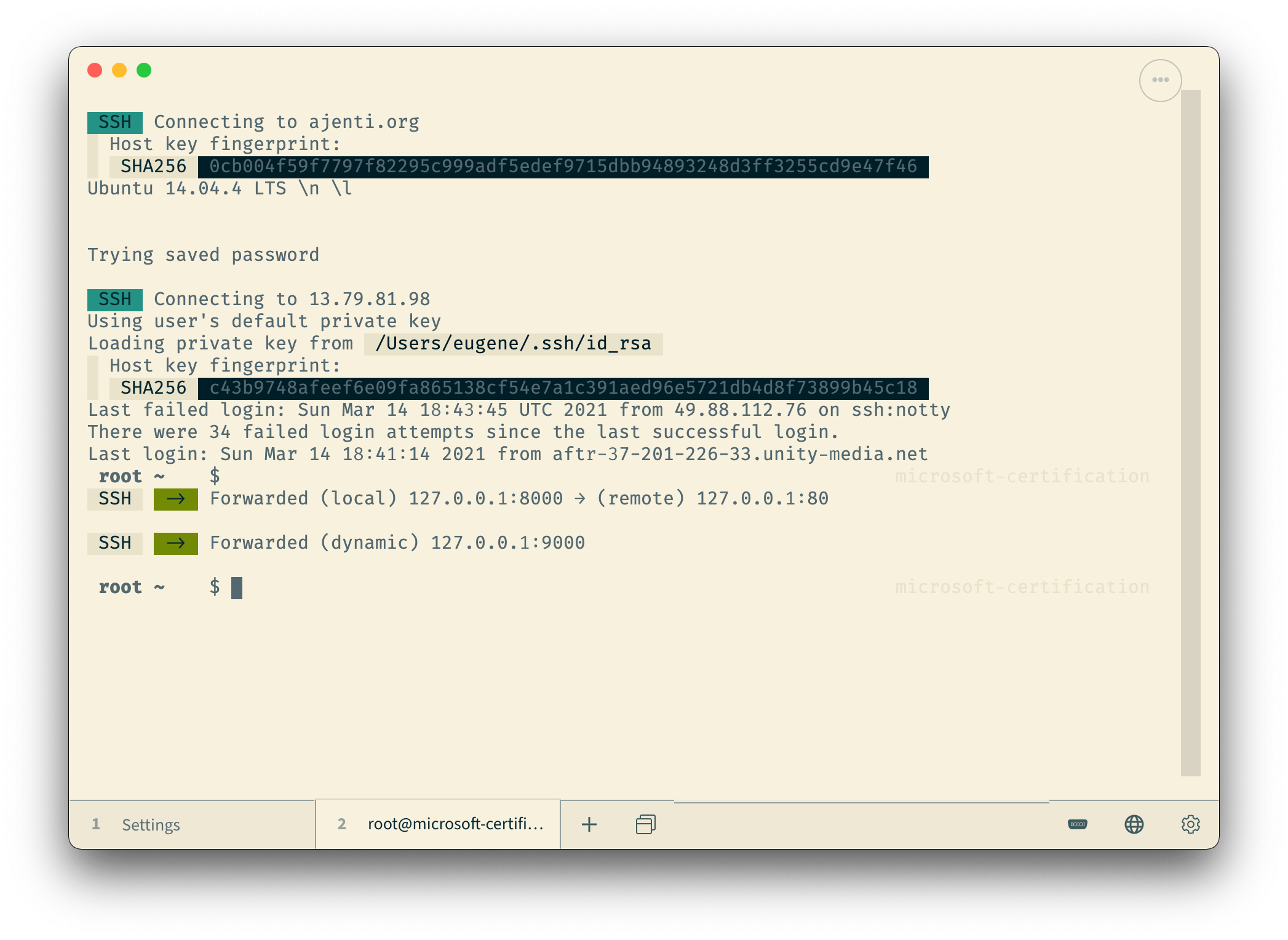 Tabby SSH client connection manager