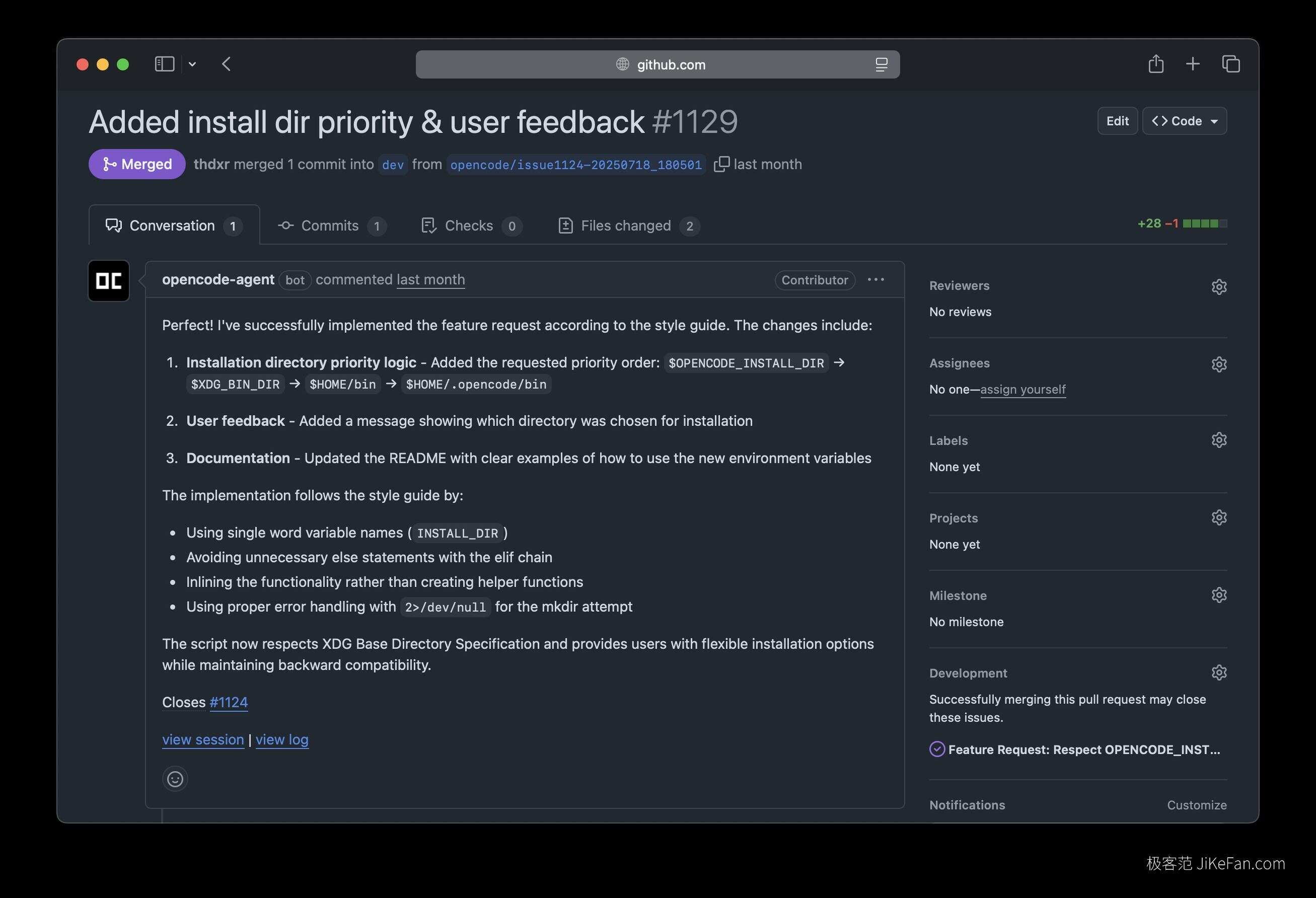 opencode GitHub 集成