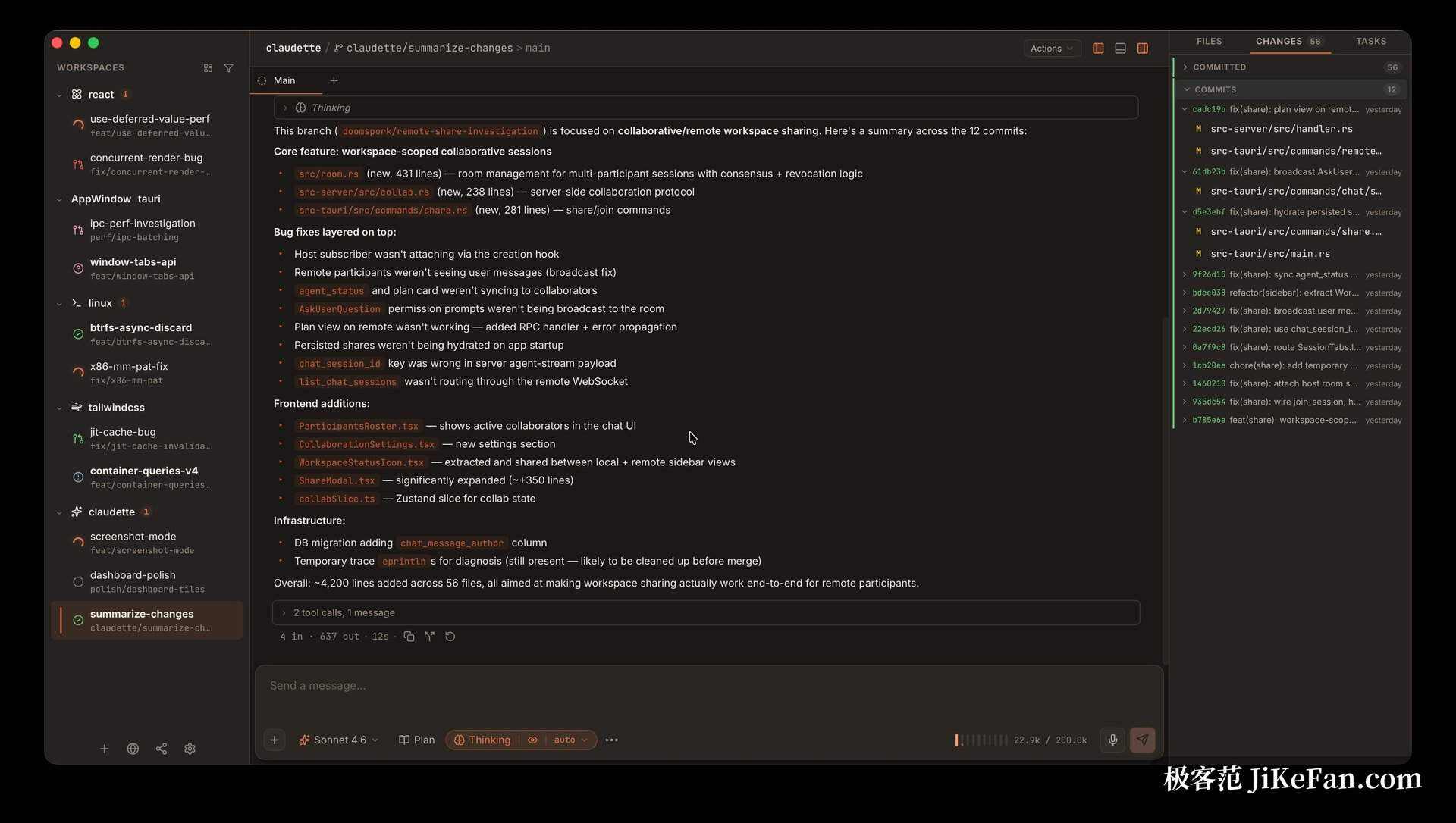parallel agent workspaces sidebar