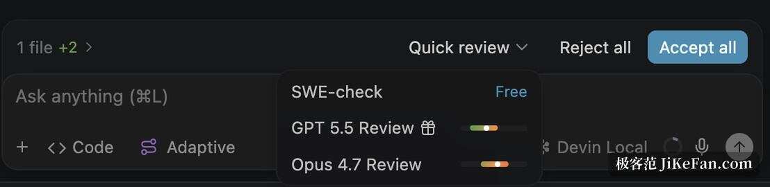 Quick Review 在编辑器中的触发入口