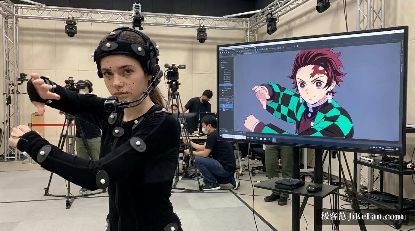 海螺视频 H3 生成的动画制作与动作捕捉场景示例