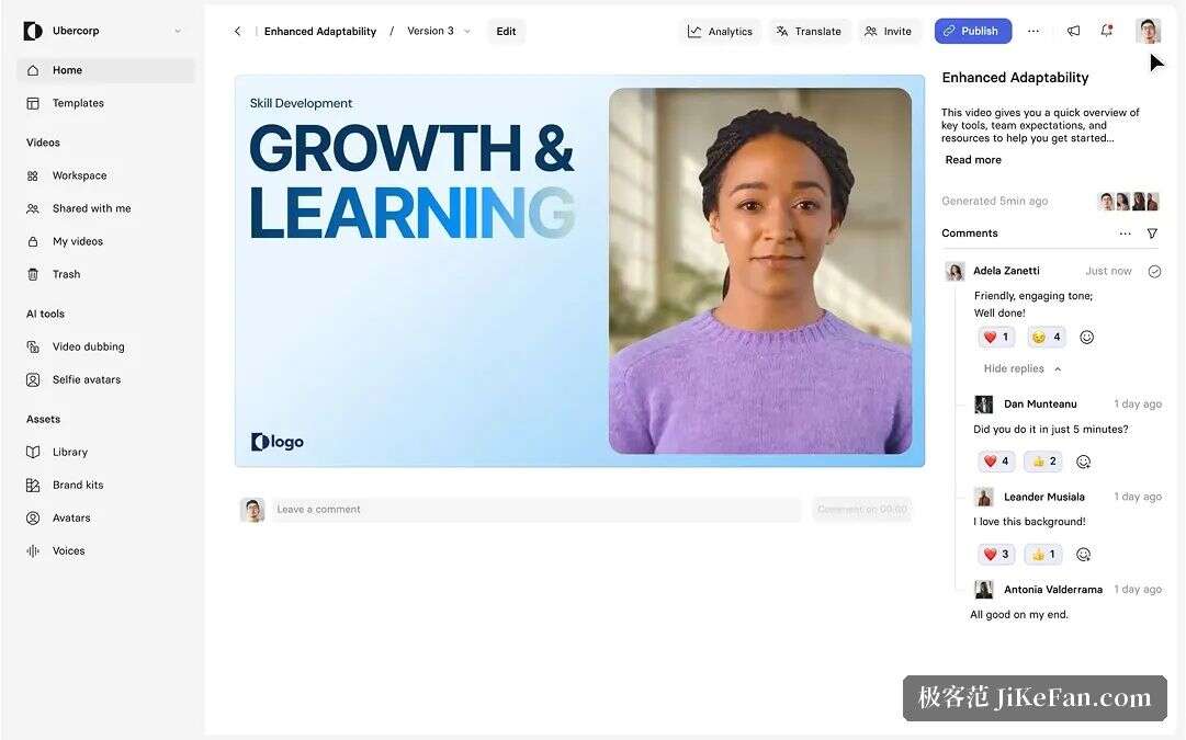 一键翻译与口型同步