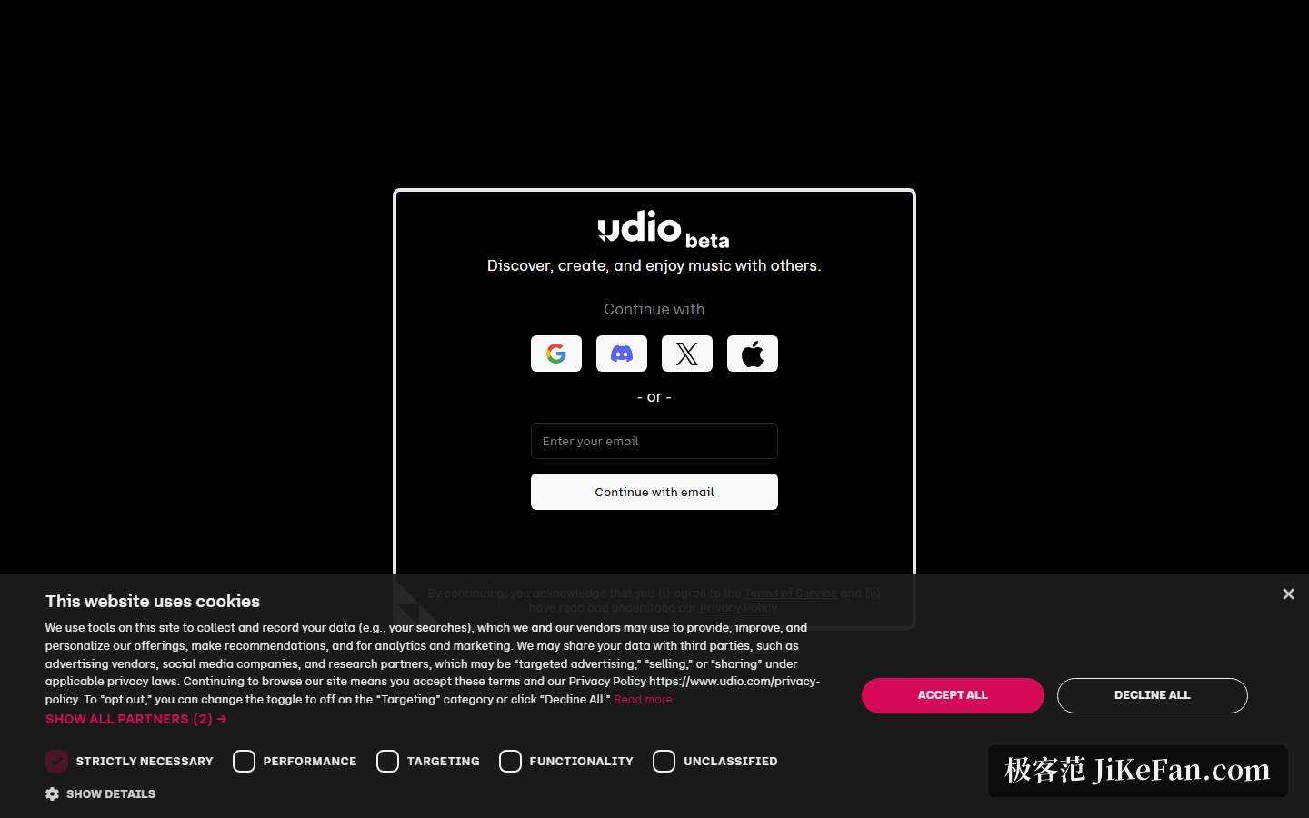 Udio 官方 About 页