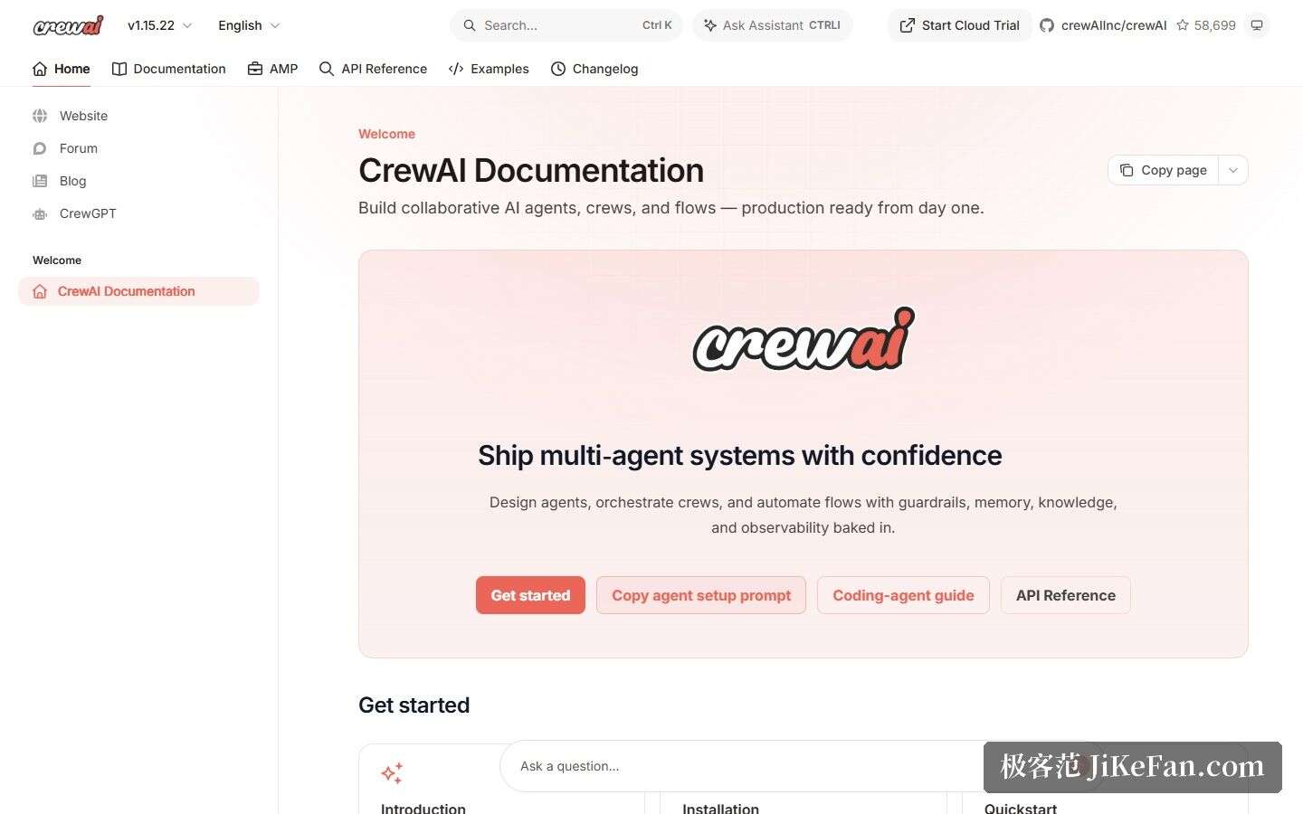 CrewAI 官方文档站:Agents、Flows 与触发器