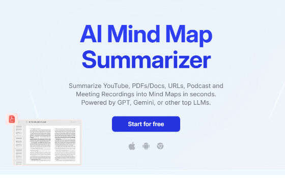 Mapify：一键把 PDF、网页、视频转成思维导图的 AI 总结工具