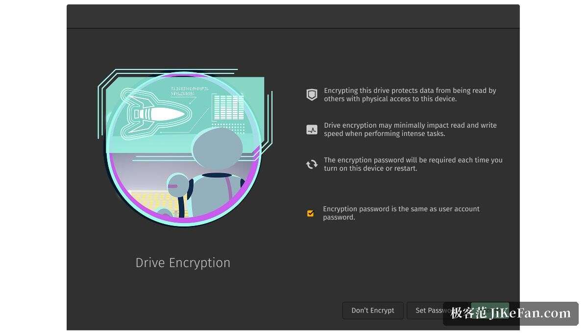 Pop!_OS 磁盘加密设置