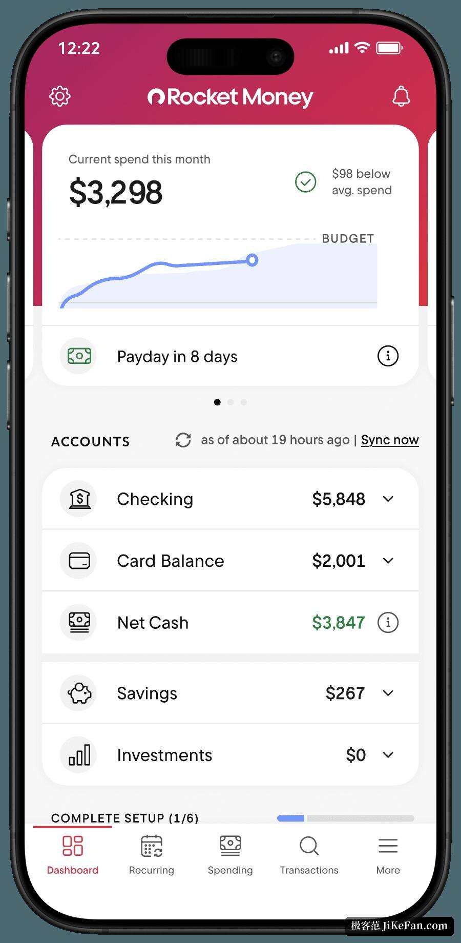 Rocket Money 应用界面
