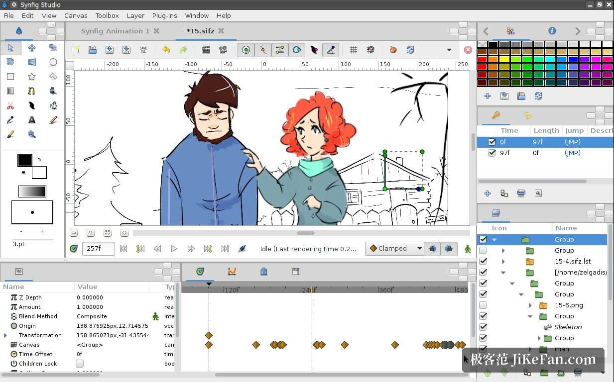 Synfig Studio 动画工作区