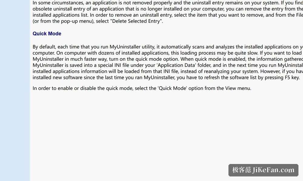 myuninstaller context menu actions
