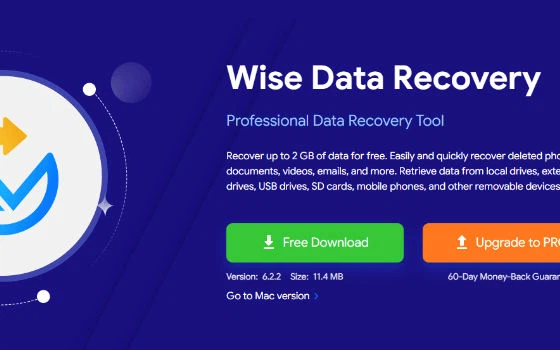 免费恢复 2GB：Wise Data Recovery 6.2.2