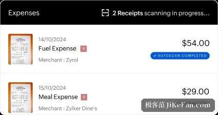 Zoho Expense 报销单列表