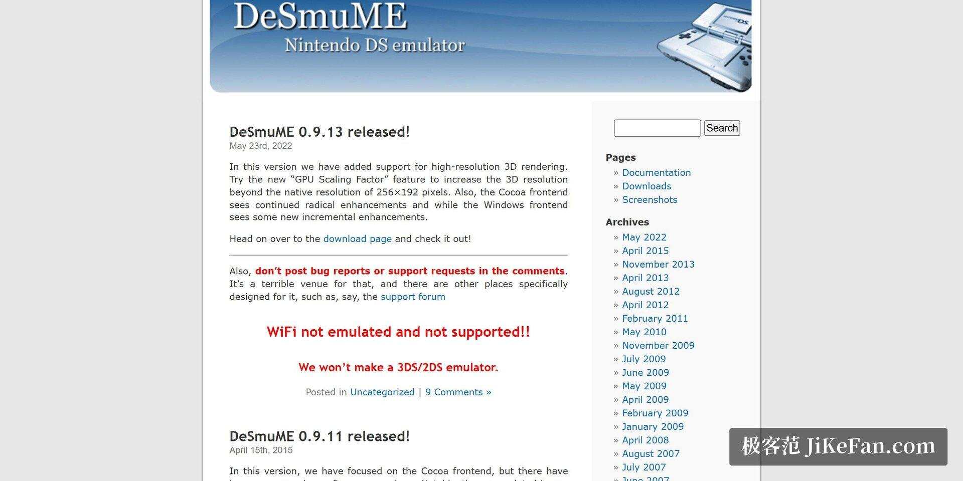 DeSmuME 官网