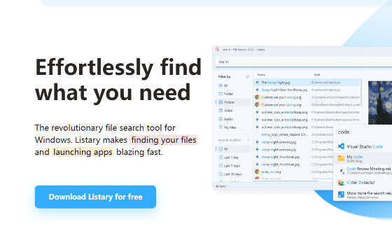 Listary 6.3：搜索文件与启动应用的工具