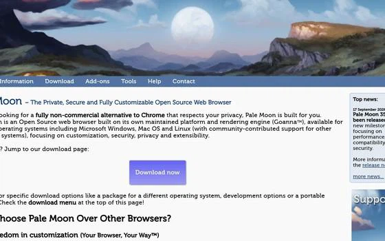 从老牌开源浏览器硬分叉：Pale Moon 把主权拿回自己手里