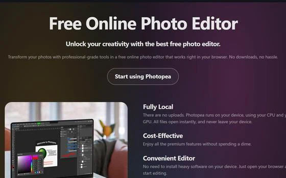 Photopea：浏览器里的免费 Photoshop 平替