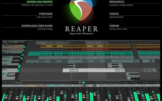 REAPER专业音频制作软件推荐高效录音混音编曲神器