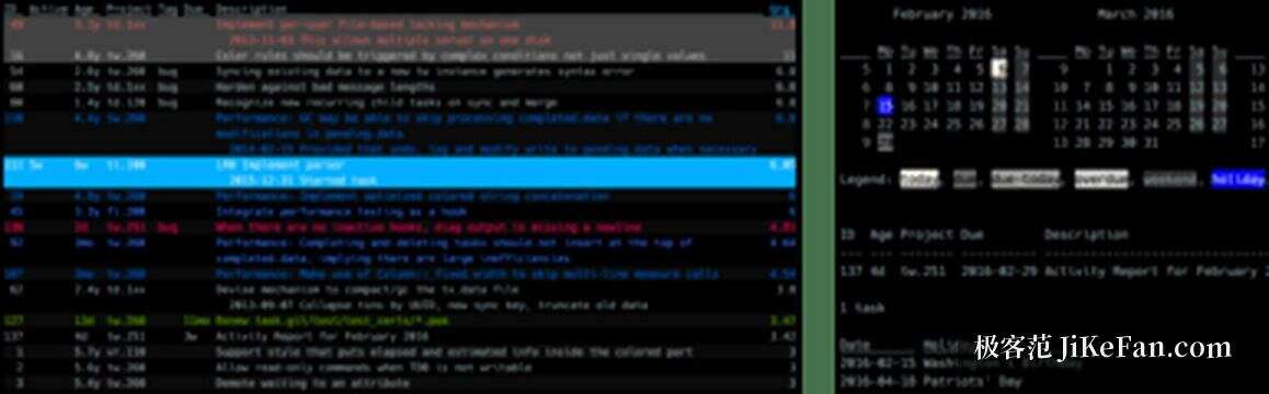 taskwarrior command line list