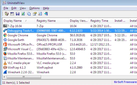 UninstallView 免费轻量软件卸载管理工具推荐