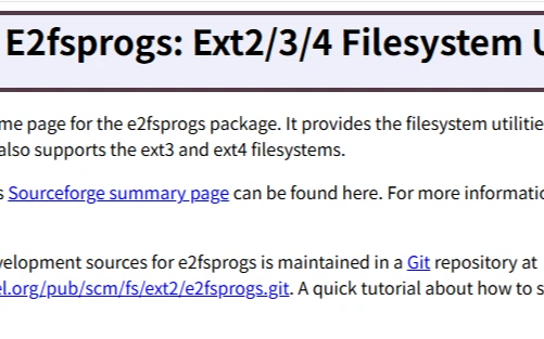 ext4 e2fsprogs Linux文件系统管理工具推荐