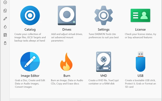 DAEMON Tools Lite：把光盘映像挂成虚拟光驱，免费档可挂四个设备