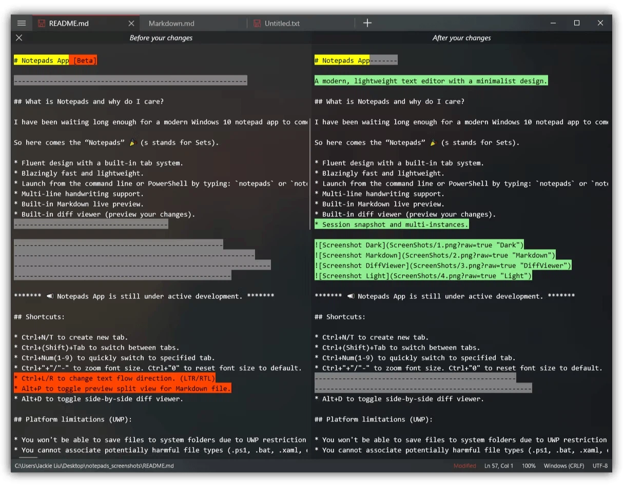 Markdown-Vorschau neben dem Quelltext