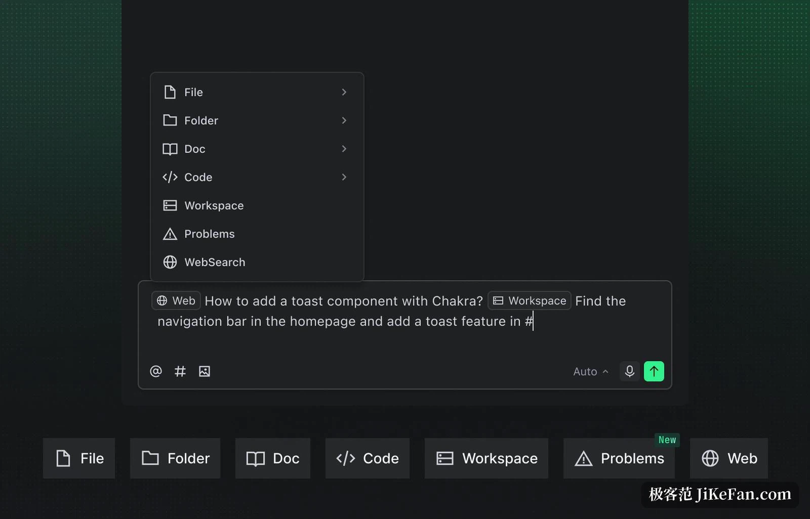 Repository, Dokumente und Suche bilden gemeinsam den Kontext