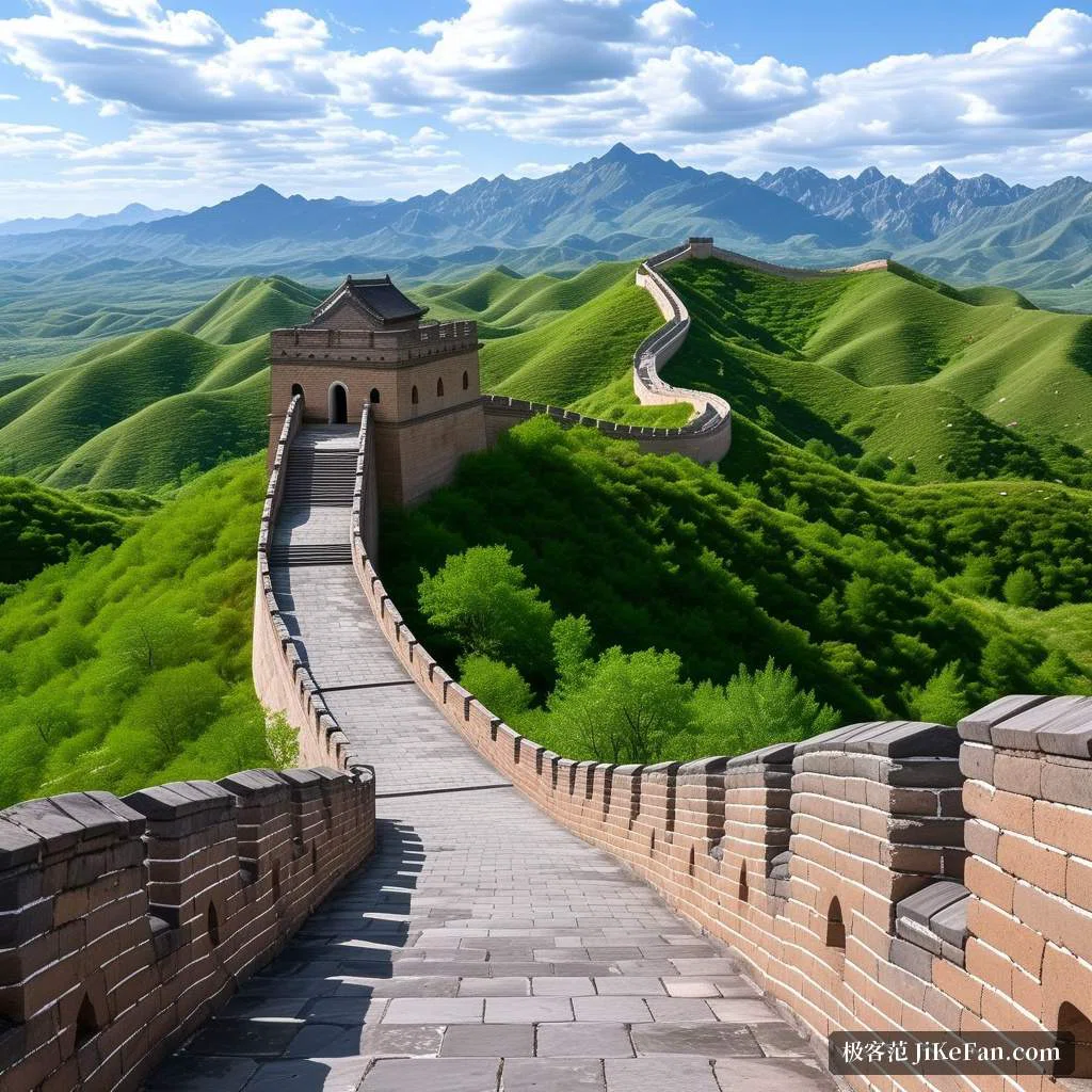 Ein offizielles Beispiel für ein chinesisches Motiv: eine Szene an der Großen Mauer