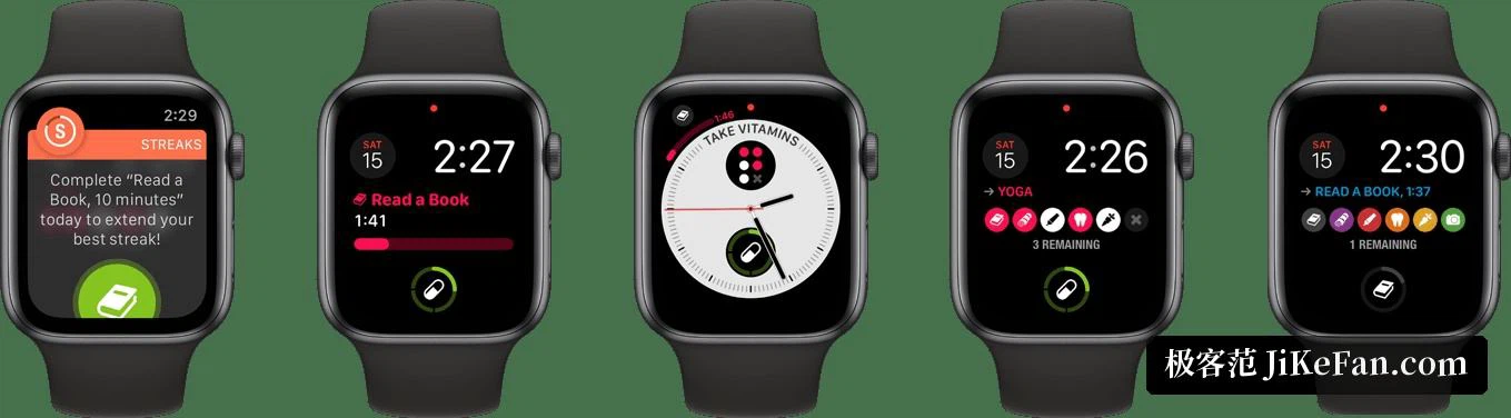 Apple Watch 위의 Streaks