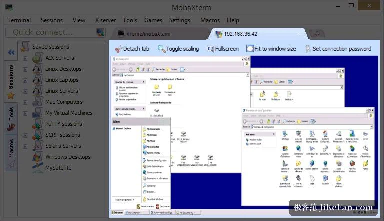 Geteilte Ansicht in MobaXterm