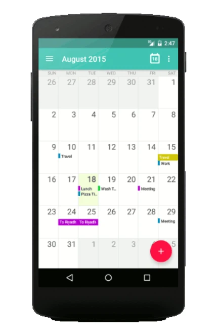 Etar calendar month view