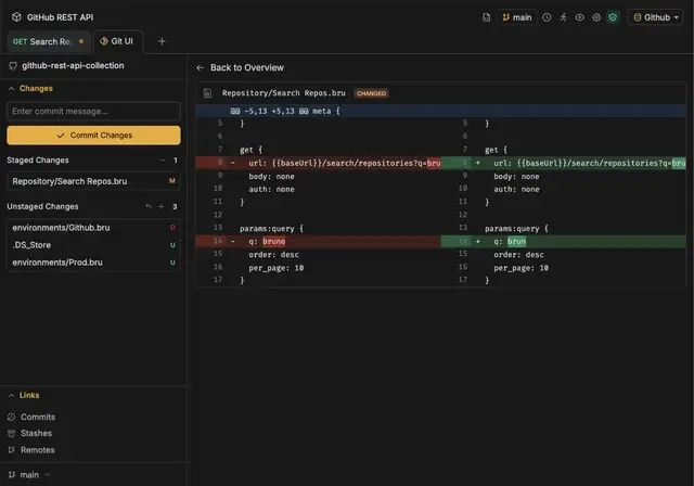 Der mock Server und der Doku Editor aus Bruno 4.1