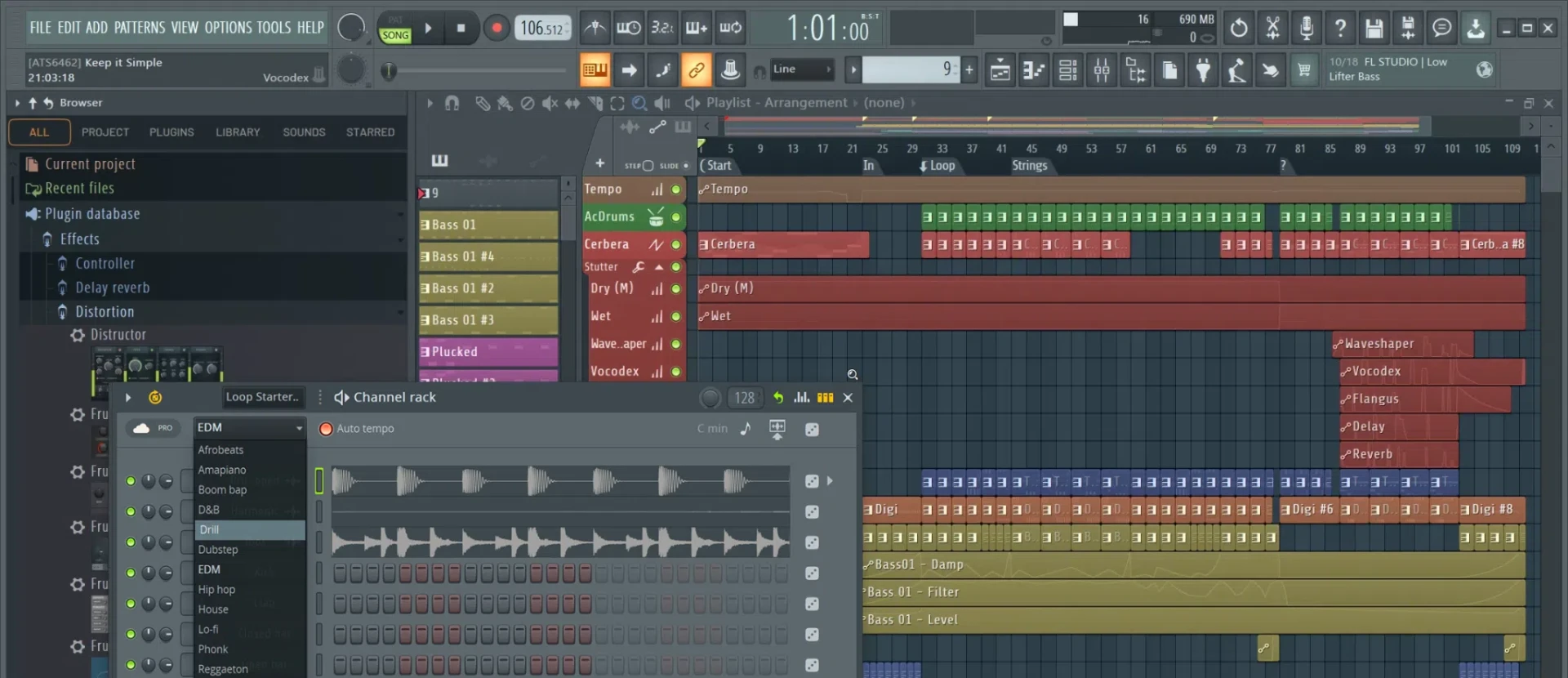 table de mixage et effets de FL Studio
