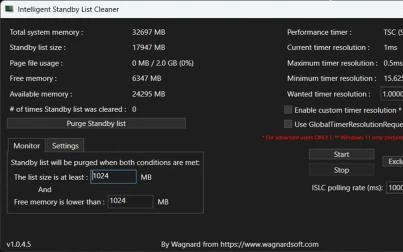 ISLC：按阈值清理 Windows 待机内存的免费工具