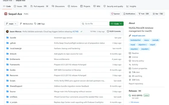 Sequel Ace：macOS 上的开源数据库客户端，6.0.2 版已发布