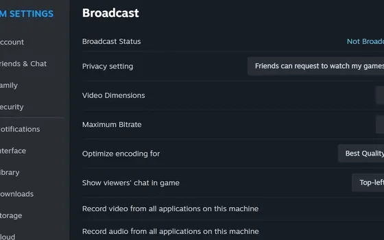 Steam 直播：客户端内置的实况直播功能，好友可直接观看